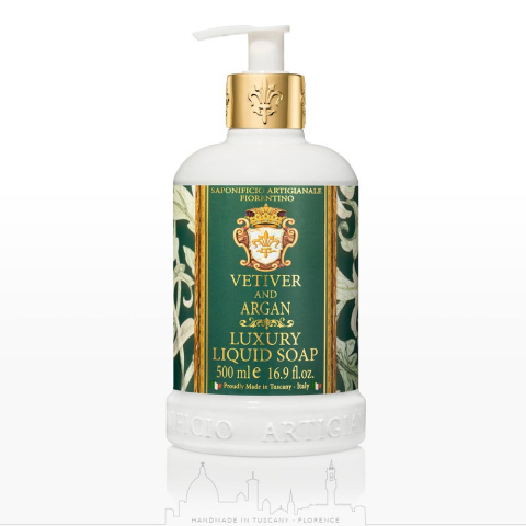 Mydło naturalne w płynie 500 ml vetiver i argan - Saponificio Artigianale Fiorentino